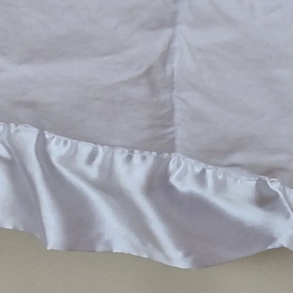Charter Club White Cotton Lightweight Box 75% Down Fill Satin Trim Queen Blanket